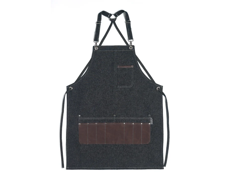 100% Denim Apron with Leather Details II - Image 3