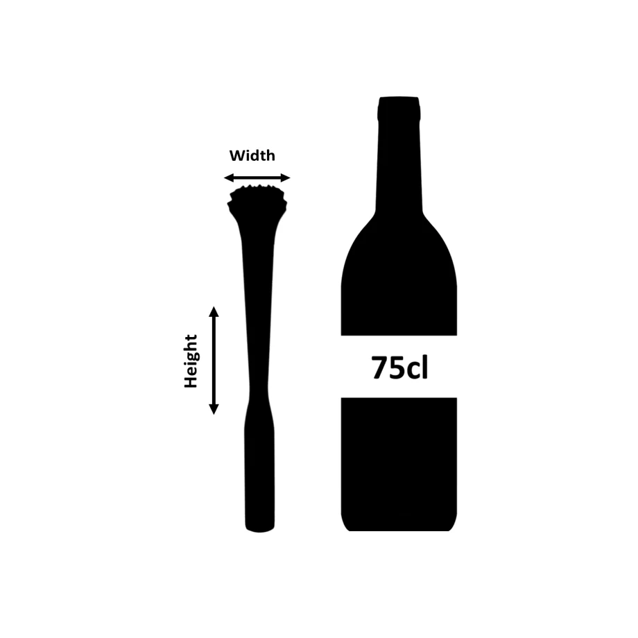 360 Stainless Steel Muddler (Shaped Handle) 24.5cm - Image 3