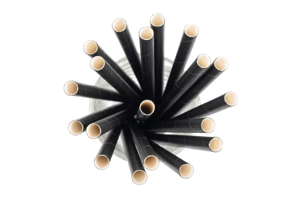 Black Paper Cocktail Straws Box of 250 - Image 2