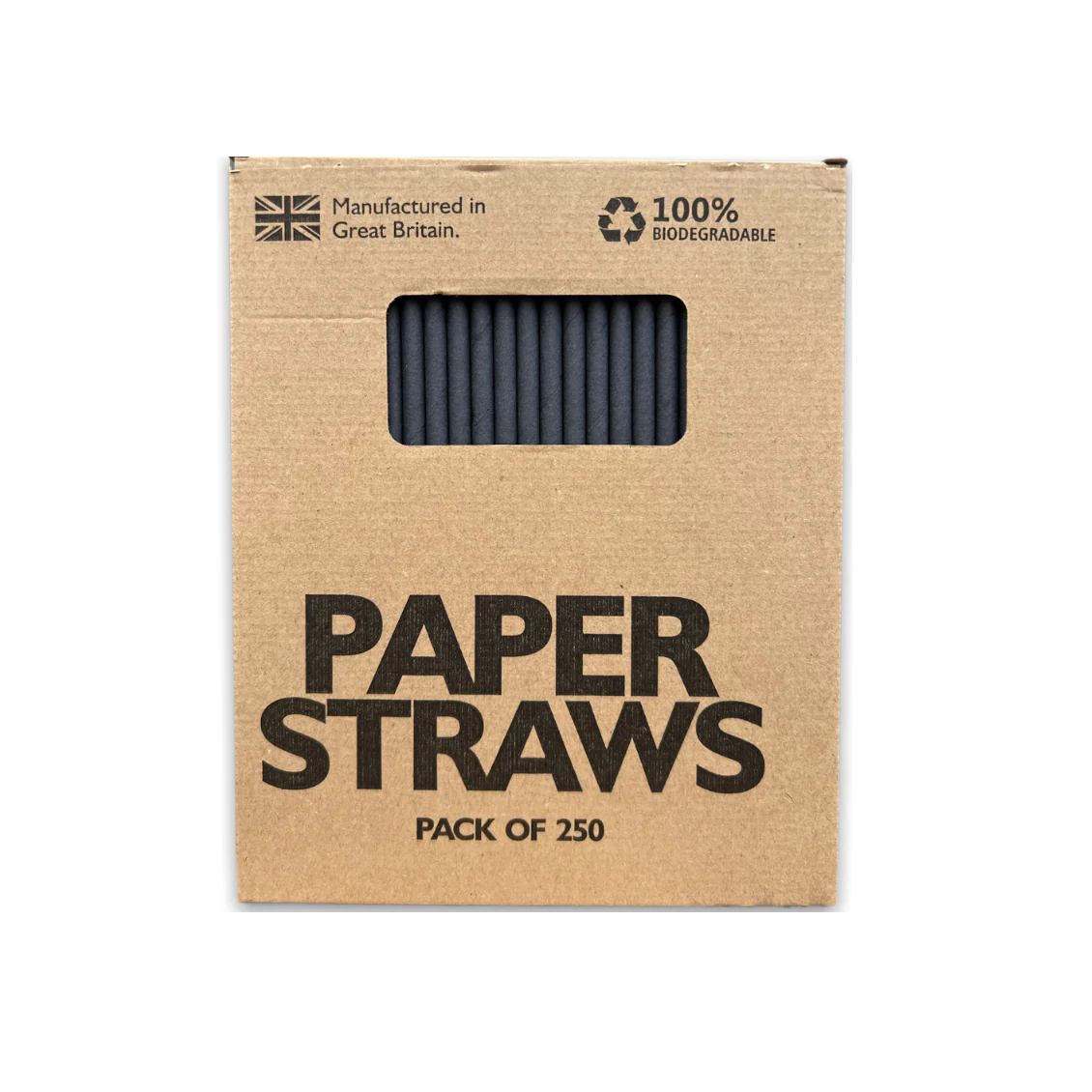 Black Paper Cocktail Straws Box of 250 - Image 3