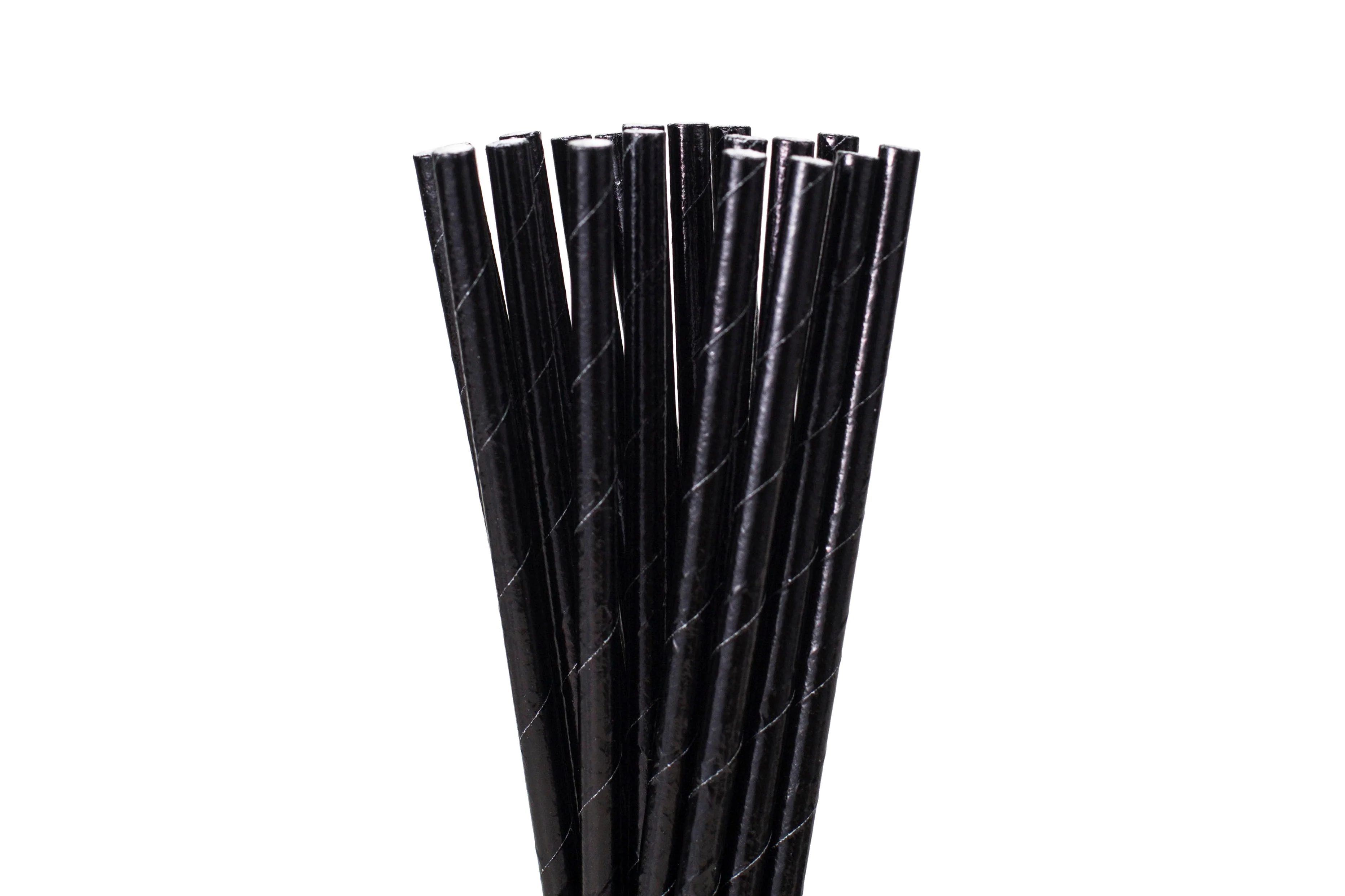 Black Paper Straws Box of 250 - Image 2