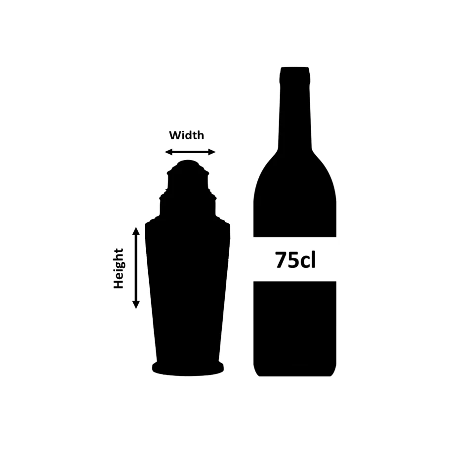 Coley Three Piece Footed Shaker Polished 50cl - Image 2