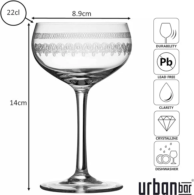 1910 Champagne Glass Coupe 21cl- Box4 - Image 5