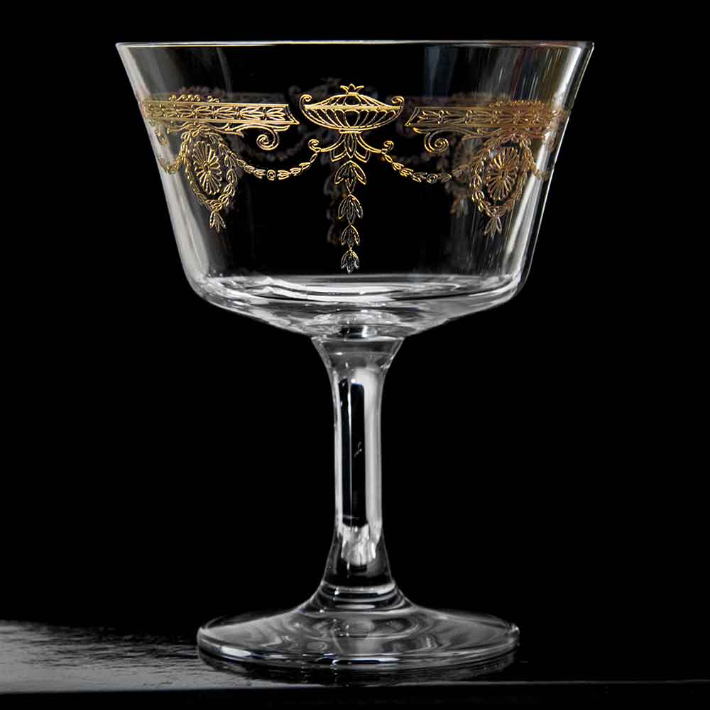 1890 Gold Fizz Cocktail Glass Coupe 20cl - Image 4