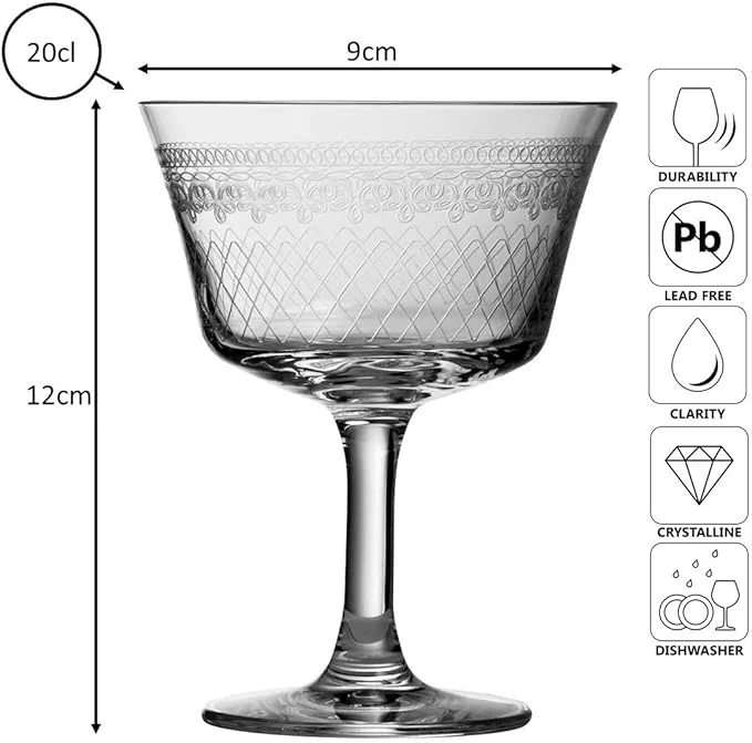 1910 Fizz Champagne Cocktail Glass 20cl - Image 3