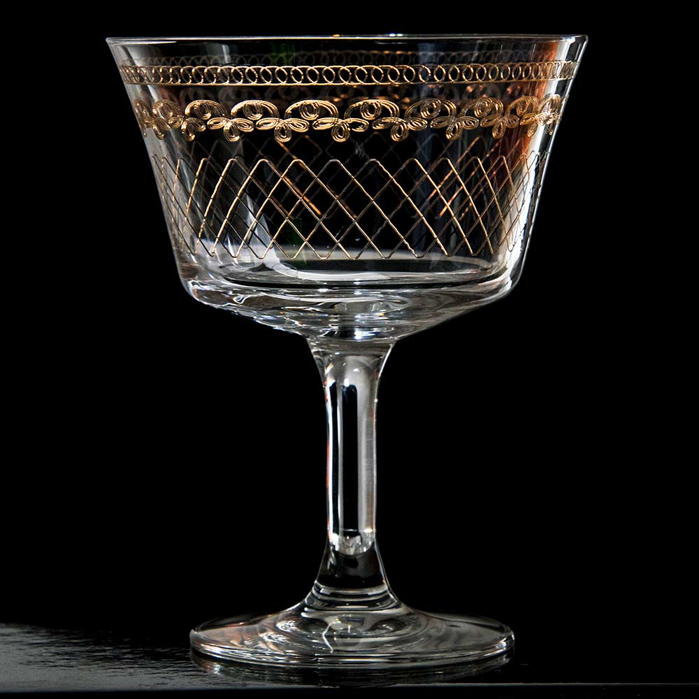 1910 Fizz Gold Cocktail Glass Coupe 20cl - Image 5