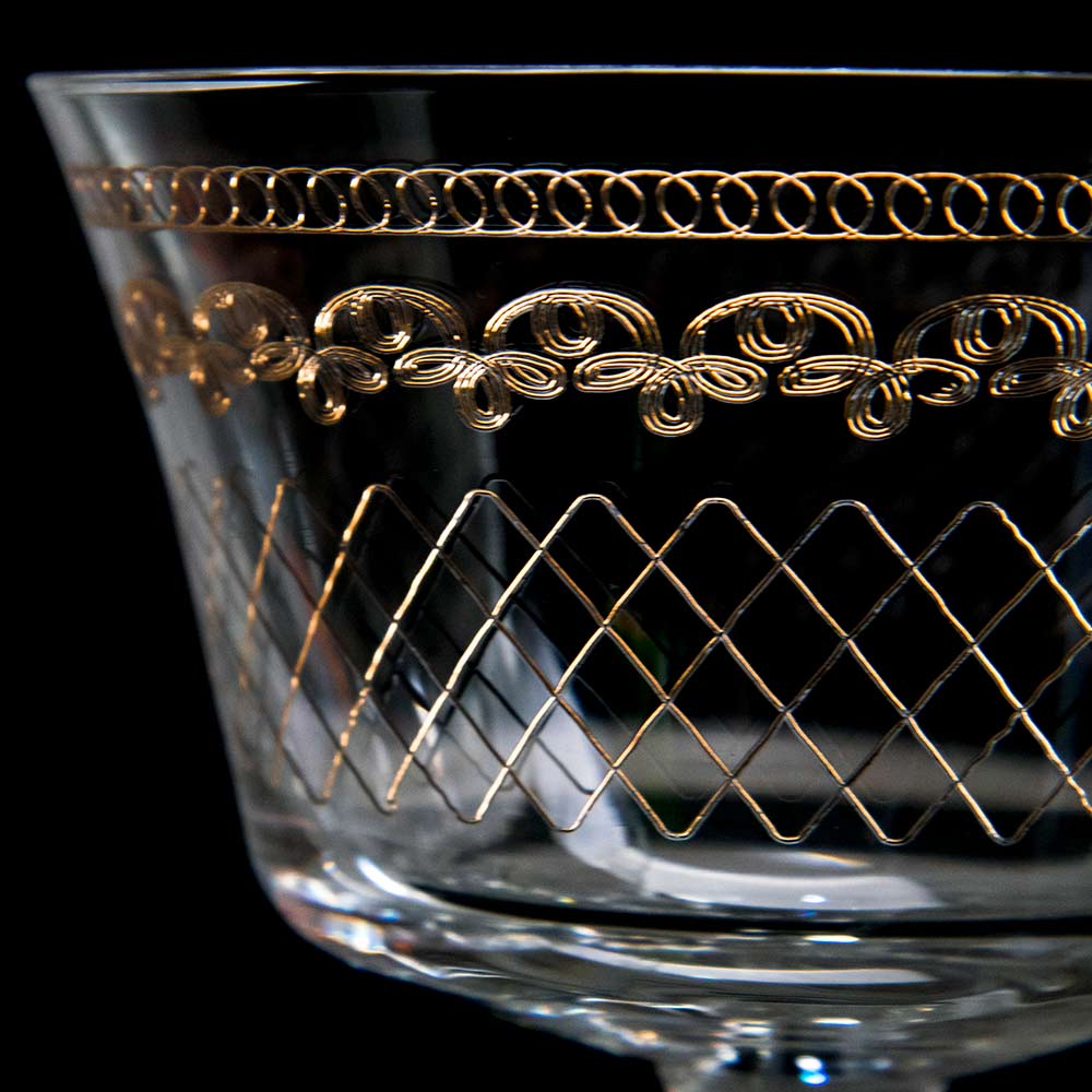 1910 Fizz Gold Cocktail Glass Coupe 20cl - Image 7