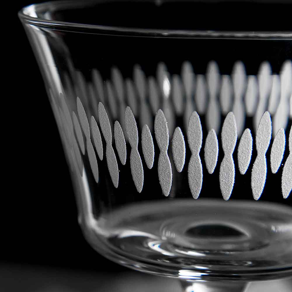 Crystal Retro Fizz Engraved Cocktail Glass 20cl - Image 4