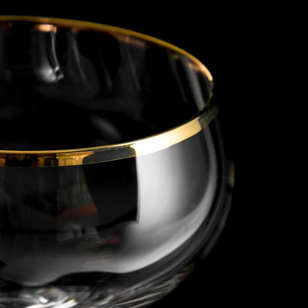 Gold Rim Champagne Glass Coupe 21cl - Image 6