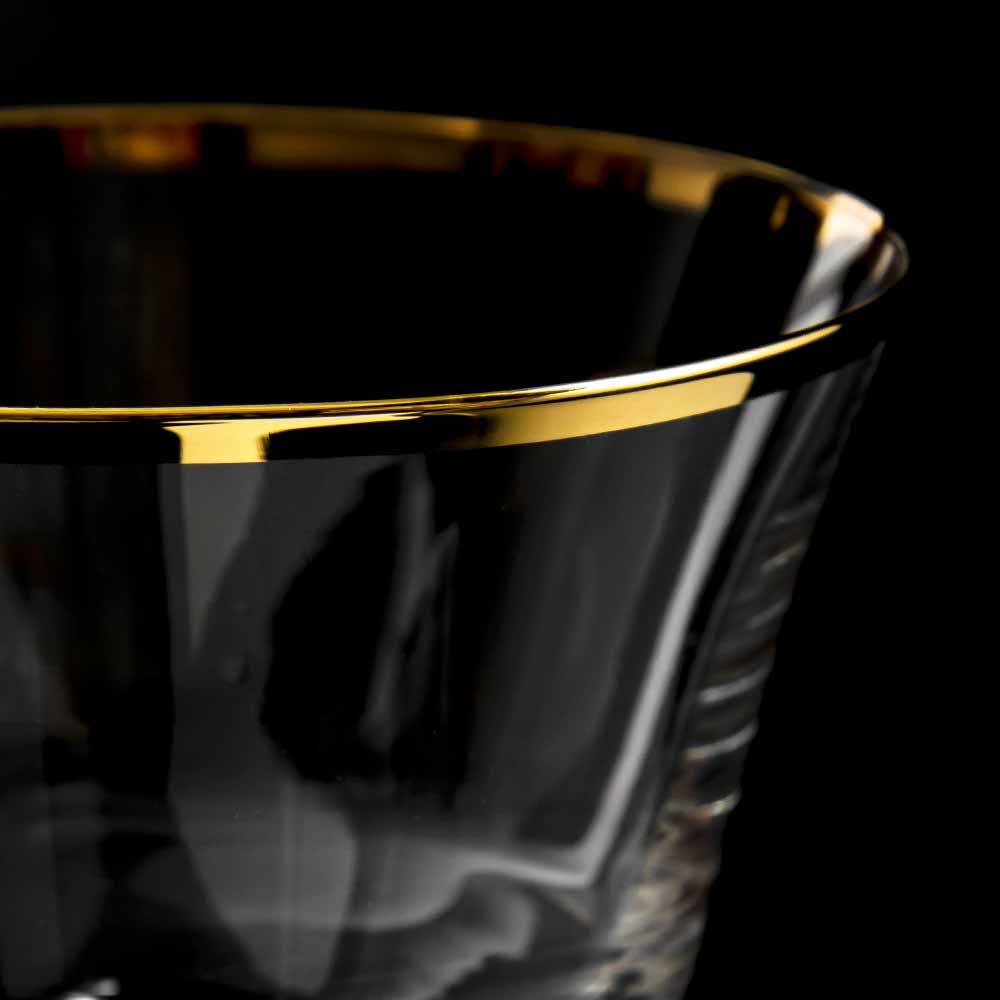 Gold Rim Fizz Cocktail Glass Coupe 20cl - Image 5