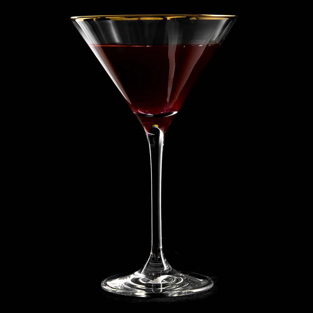 Verdot Gold Rim Martini Glass 21cl - Image 5