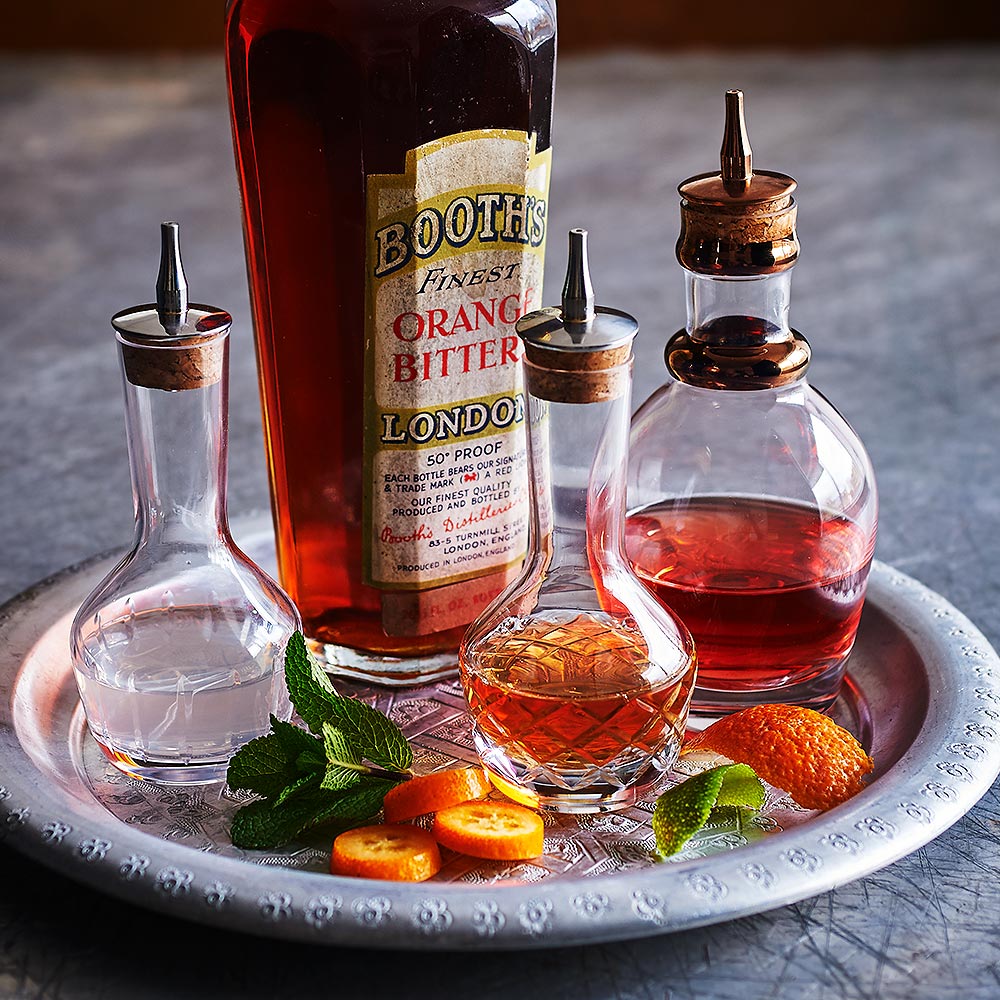 Georgian Copper, Glass & Stainless Steel Dash Bottle 22cl - Image 2