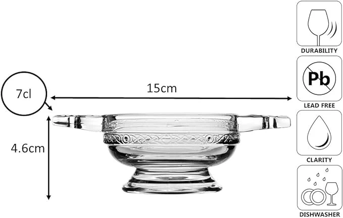 Glass Quaich Bowl 89cl - Image 3