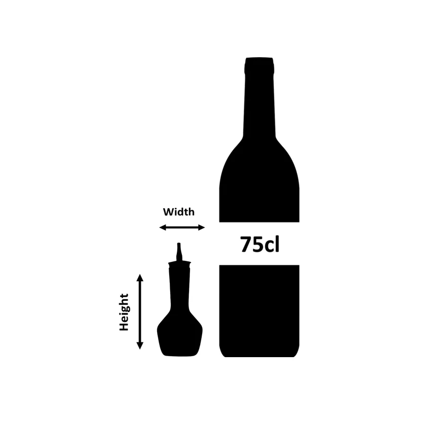 Handmade Crystal Bitters Bottle Horizontal Cut 9cl - Image 3