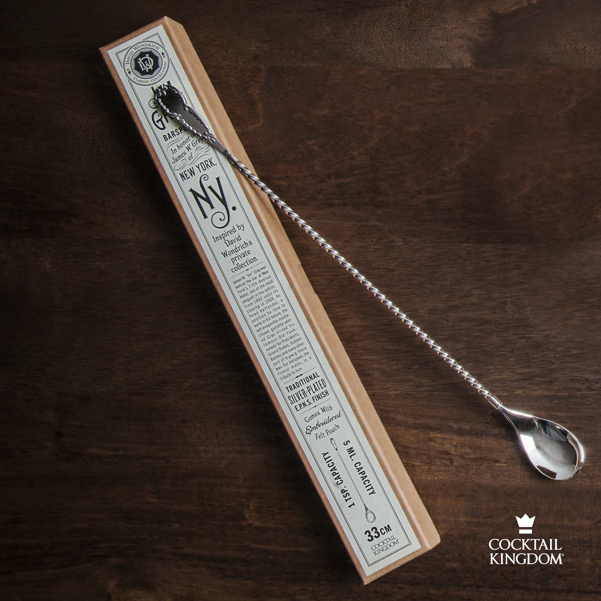 Jim Gray Barspoon - Silver-Plated EPNS / 33cm - Image 6