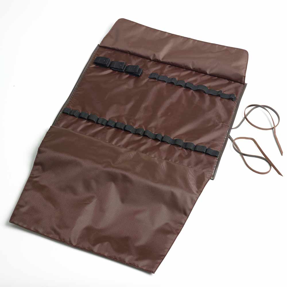 Leather Bartenders Roll Up Kit Bag (Brown) - Image 2