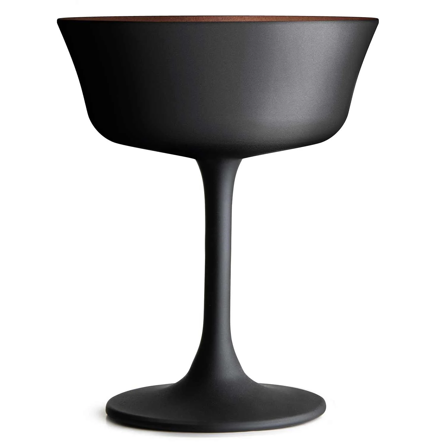 Black Champagne Cocktail Glass Saucer 26cl Oro Nero Fizzio - Image 3