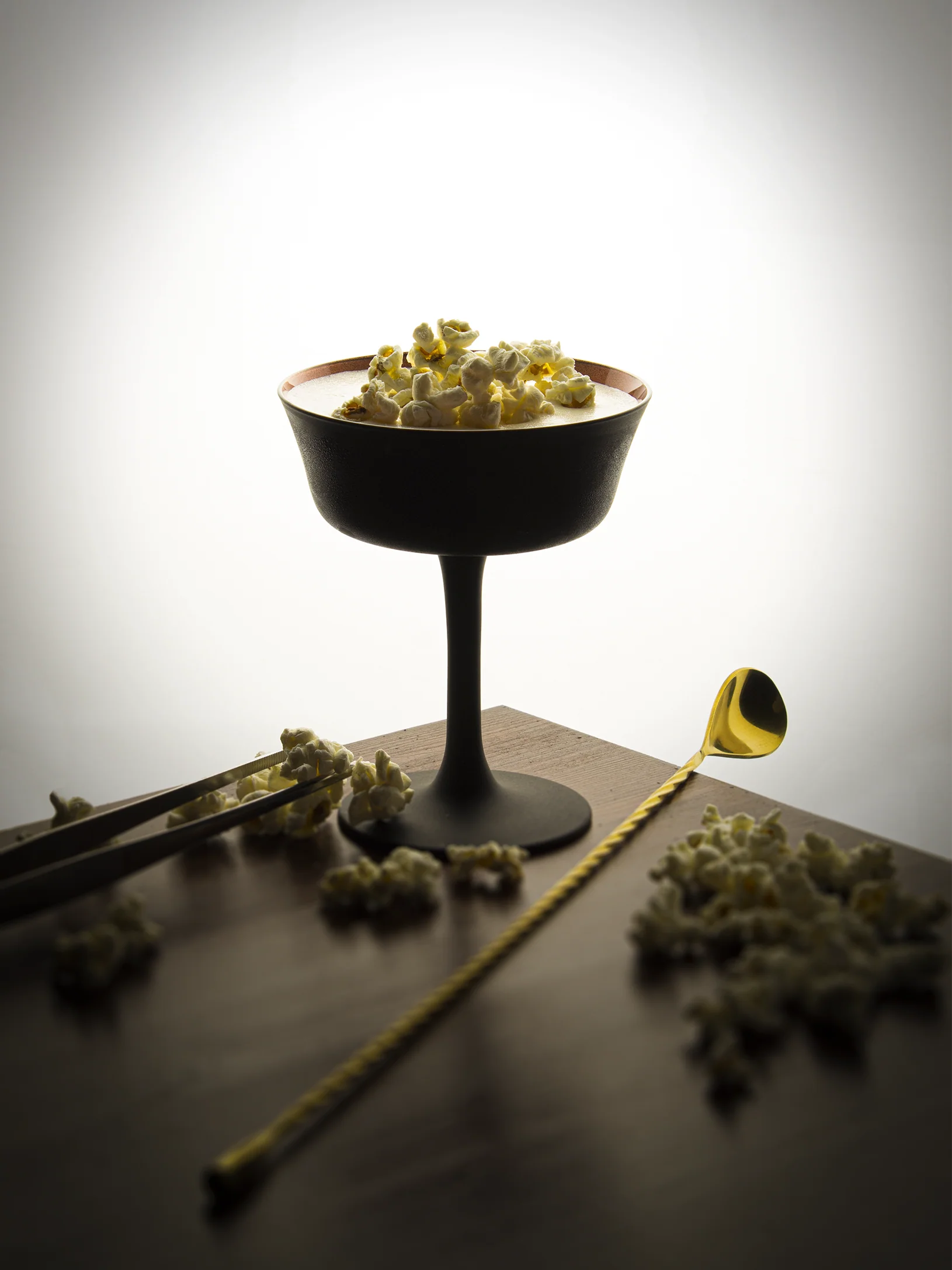 Black Champagne Cocktail Glass Saucer 26cl Oro Nero Fizzio - Image 6