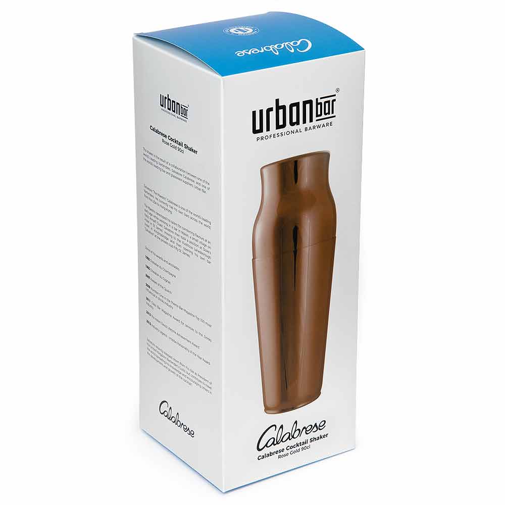 Calabrese Rose Gold Cocktail Shaker 90cl - Image 3