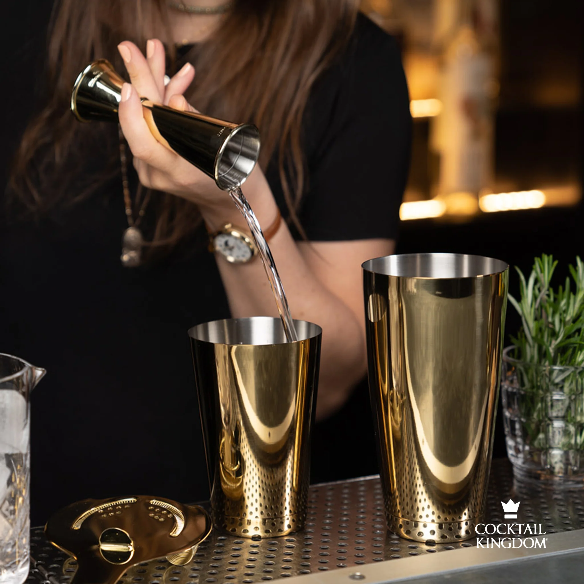 Set of Two Koriko® Weighted Shaking Tins - Gold-Plated - Image 2