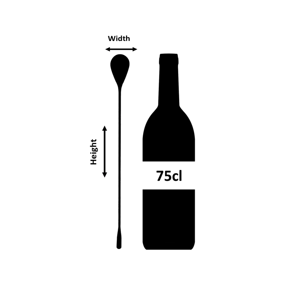 Tattoo Cocktail Stainless Steel Bar Spoon 30cm - Image 3