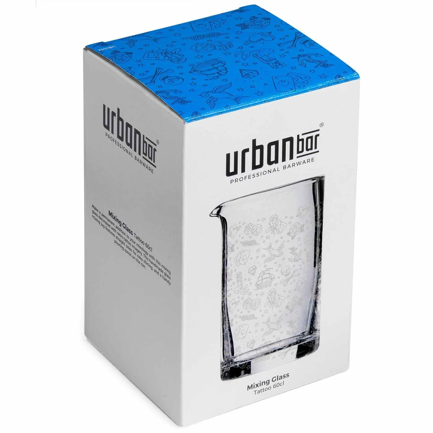 Tattoo Glass Cocktail Mixing Jug 60cl - Image 3