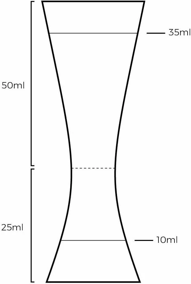 Tiki Aero® Stainless Steel Jigger 25ml/50ml - Image 3