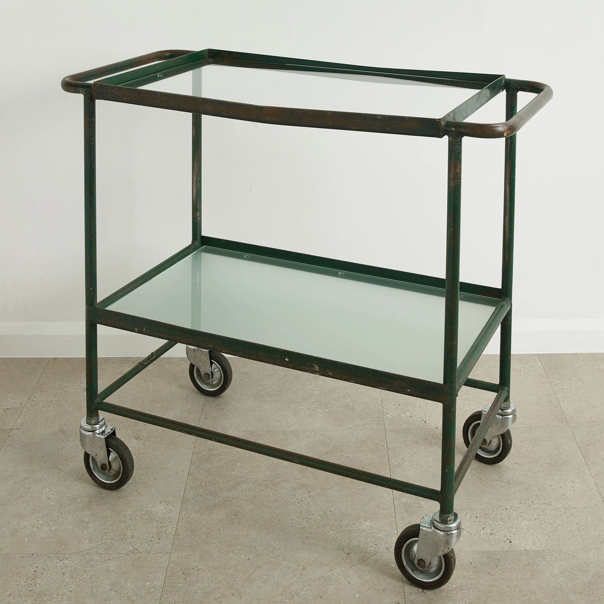 Geest Industrial Trolley 1950's- Green - Image 3